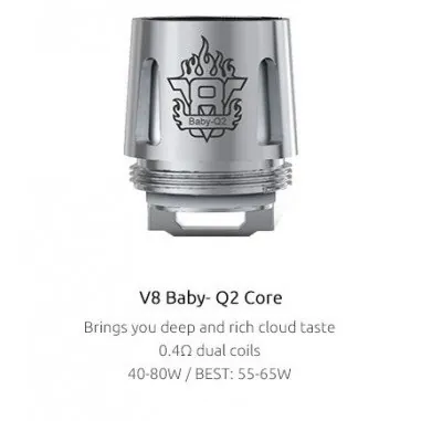 SMOK TFV8 Baby Q2-Dual Coil - 5 pcs. (0,4 Ohm)
