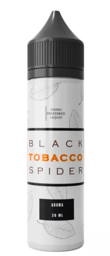 Danes Preferred Liquid Black Tobacco Spider 20ml. (50VG/50PG, Uden booster)