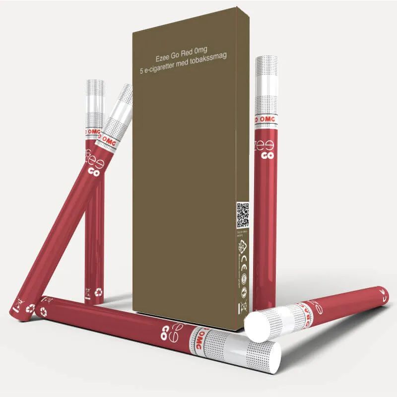 5 stk. Ezee Go - Red 0mg engangs e-cigaret