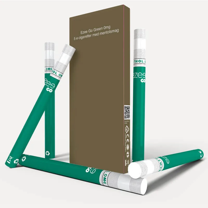 5 stk. Ezee Go - Green 0mg engangs e-cigaret
