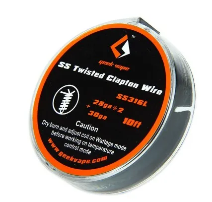 Geekvape SS Twisted Clapton Wire - 10ft.