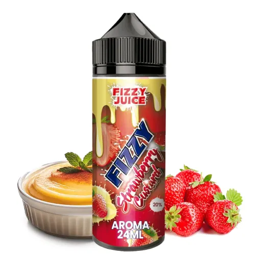 Fizzy Juice Strawberry Custard Longfill 24ml (70VG/30PG, Uden booster)