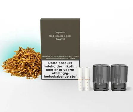 [7984] 2 x 2ml Vapeson e-pods Iced Tobacco - 6mg/ml