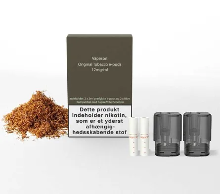 2 x 2ml Vapeson e-pods Original Tobacco - 12mg/ml