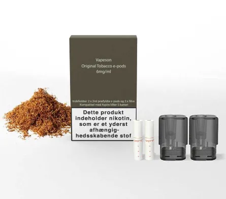 [7978] 2 x 2ml Vapeson e-pods Original Tobacco - 6mg/ml D