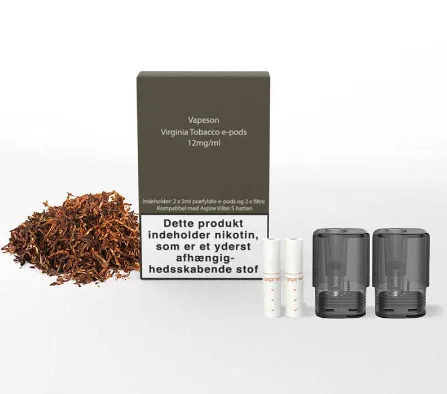 [7979] 2 x 2ml Vapeson e-pods Virginia Tobacco - 12mg/ml
