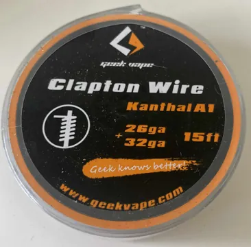 Geekvape Kanthal A1 26GA+32GA Clapton wire 15ft.