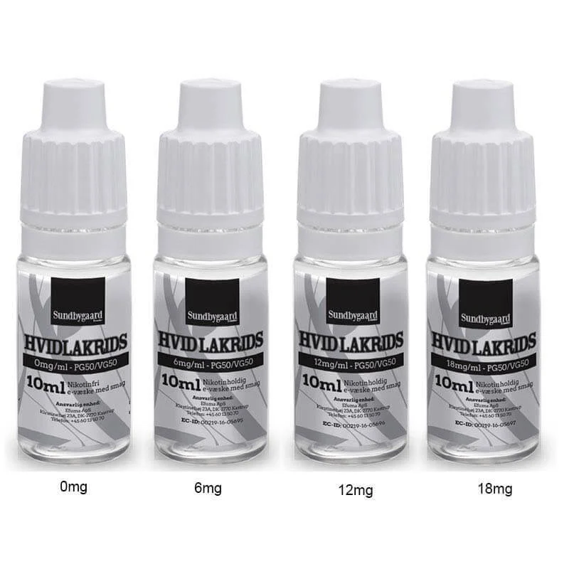 Sundbygaard eVæske - Hvid Lakrids 10 ml (0mg)